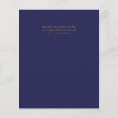 NIKAH - Blue Gold Islamic Wedding Invitations (Achterkant)
