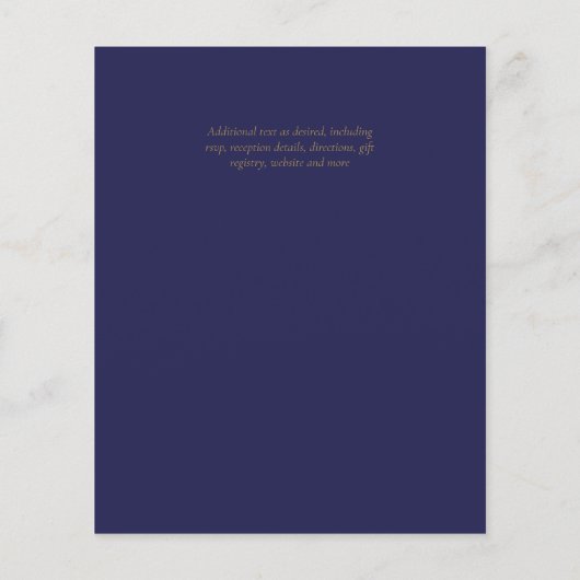 NIKAH - Blue Gold Islamic Wedding Invitations (Achterkant)