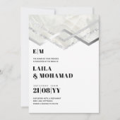 NIKAH - BUDGET EDDING iVITATIONS Silver Sparkle (Voorkant)