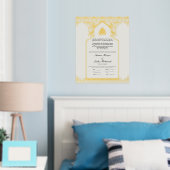 Nikah Certificaat Nikkah Nama Islamitische Huwelij Folie Afdrukken (Insitu (Slaapkamer))