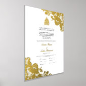 Nikah Certificaat Nikkah Nama Islamitische Huwelij Folie Afdrukken (Laagn)