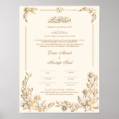Nikah Certificaat Poster (Voorkant)
