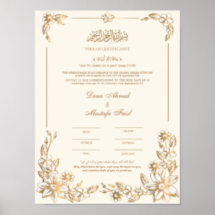 Nikah Certificaat Poster
