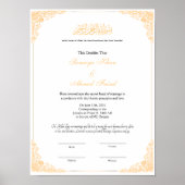Nikah contract poster (Voorkant)