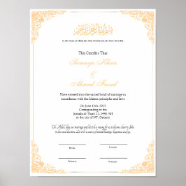 Nikah contract poster