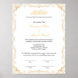 Nikah contract poster