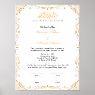 Nikah contract poster