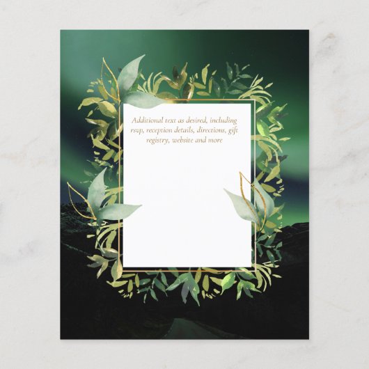 NIKAH - Emerald Green Gold ISLAMIC Wedding Invite (Achterkant)