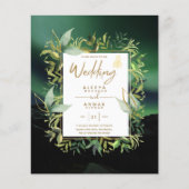 NIKAH - Emerald Green Gold ISLAMIC Wedding Invite (Voorkant)