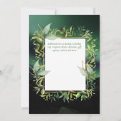 NIKAH - Emerald Green Gold ISLAMIC Wedding Invite Kaart (Achterkant)
