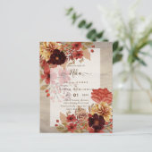 NIKAH - Floral BUDGET Islamic Weduwen Invitation (Staand voorkant)