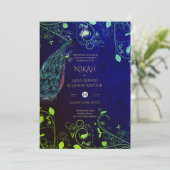 NIKAH Galaxy Huwelijksuitnodiging Islamitische kal Kaart (Staand voorkant)