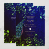 NIKAH Galaxy Wedding Invite Islamic Calligraphy Kaart (Voorkant / Achterkant)