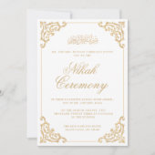  Nikah Gold Islamitisch Moslim Bruiloft Kaart (Voorkant)