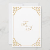  Nikah Gold Islamitisch Moslim Bruiloft Kaart (Achterkant)