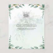 NIKAH Greenery Wedding Invitations Modern Gold Flyer (Achterkant)