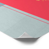 Nikah-huwelijksaankondiging Foto rood goud Poster (Hoek)