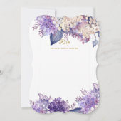 NIKAH Huwelijksuitnodiging - Walimah Paarse Bloemm Kaart (Achterkant)