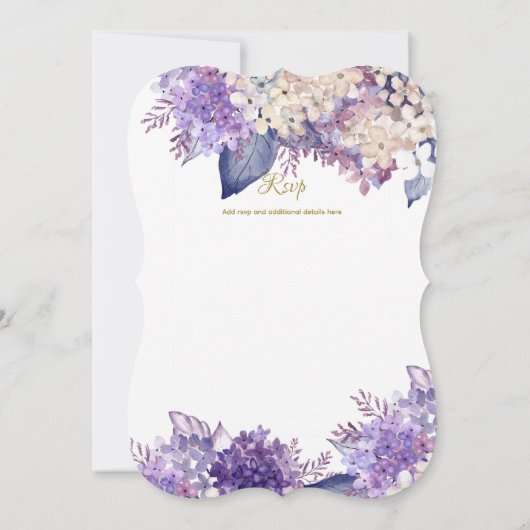 NIKAH Huwelijksuitnodiging - Walimah Paarse Bloemm Kaart (Achterkant)