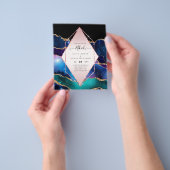 Nikah Huwelijksuitnodigingen  AGATE GOUD GLITTER B Flyer (Hand)