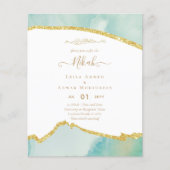 NIKAH Islamic Bismillah Wedding Invitations BUDGET (Voorkant)
