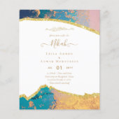 NIKAH Islamic Bismillah Wedding Invitations BUDGET (Voorkant)