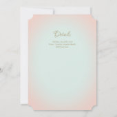 NIKAH - Islamic Gold Blush Pink Wedding Inv Kaart (Achterkant)