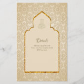 NIKAH -  Islamic Mosque Gold Wedding Flyer (Achterkant)