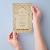 NIKAH -  Islamic Mosque Gold Wedding Flyer (Hand)
