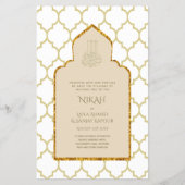NIKAH -  Islamic Mosque Gold Wedding Flyer (Voorkant)