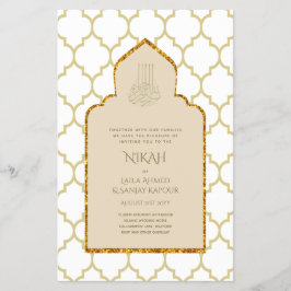 NIKAH - Islamic Mosque Gold Wedding Flyer