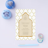 NIKAH -  Islamic Mosque Gold Wedding Flyer (Enkel)