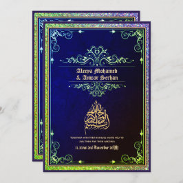 NIKAH - islamitisch weddenschap - Blue Gold Kaart