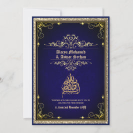 NIKAH - islamitisch weddenschap - Blue Gold Kaart