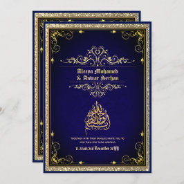 NIKAH - islamitisch weddenschap - Blue Gold Kaart