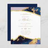 NIKAH Islamitische Bismillah Trouwuitnodigingen BU (Voorkant / Achterkant)