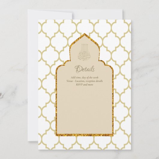 NIKAH -  islamitische goudweddenschap Kaart (Achterkant)