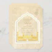 NIKAH -  islamitische goudweddenschap Kaart (Voorkant / Achterkant)
