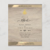 NIKAH - islamitische Trouw Uitnodiging Calligrafie (Voorkant)