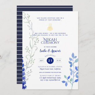 Nikah - Modern Islamic Wedding Invitations Kaart