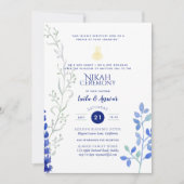 Nikah - Moderne islamitische trouwuitnodigingen Kaart (Voorkant)