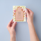 NIKAH - Moderne Mandala Berry Gouden Trouw Uitnodi Flyer (Hand)