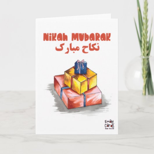 Nikah Mubarak met snoepjes Kaart (Voorkant)
