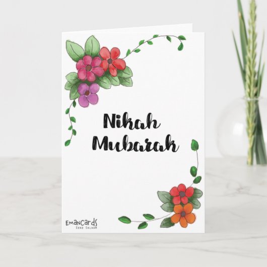 Nikah Mubarak Simple Kaart (Voorkant)