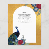 NIKAH Pauw Bloem Gouden Lijst Islamitisch Huwelijk Flyer (Achterkant)