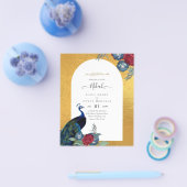 NIKAH Pauw Bloem Gouden Lijst Islamitisch Huwelijk Flyer (Enkel)