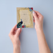 NIKAH Pauw Bloem Gouden Lijst Islamitisch Huwelijk Flyer (Hand)