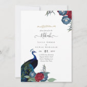 NIKAH Pauw Bloemstuk Walimah Islamitische Trouw Ui Kaart (Voorkant)