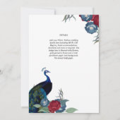 NIKAH Pauw Bloemstuk Walimah Islamitische Trouw Ui Kaart (Achterkant)