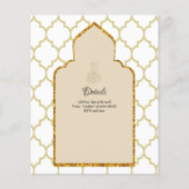 NIKAH - Sierlijke islamitische moskee gouden bruil Flyer (Achterkant)